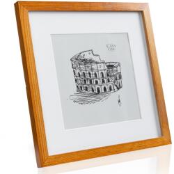Casa Chic Bristol, ramă pentru fotografii, sticlă, 30 x 30 cm cu suport, lemn adevărat (CL-12X12-RUST) (CL-12X12-RUST) - electronic-star