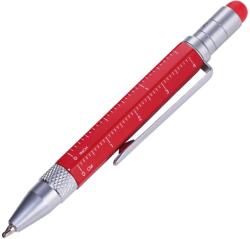 TROIKA Többfunkciós toll - Multitasking Red