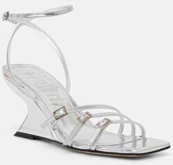 Souliers Martinez sandale wedges din piele EDEN PPY2-OBD458_SLV