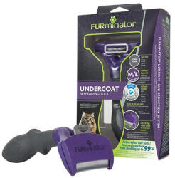 Furminator aljszőrkefe közepes és nagytestű, hosszú szőrű macskáknak M-L