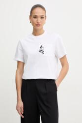 Karl Lagerfeld tricou pentru femei, din bumbac IKON PPY2-TSD1L6_00X (B2W17081)