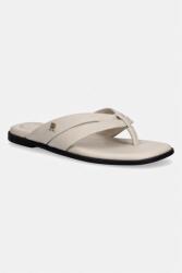 Tommy Hilfiger șlapi pentru femei, din piele ELEVATED TOE POST LTH SANDAL PPY2-KLD00H_01X