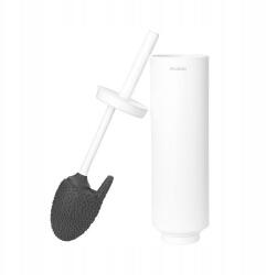 Sylber Brabantia MindSet fali WC-kefe tartó sörtés fejű WC-kefével, acél, szikrázó fehér ásványi textúra - 303845 (303845) (303845)