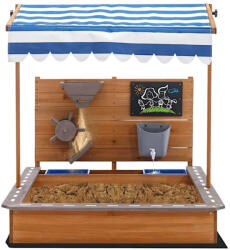 Ginger Home Детски дървен пясъчник Ginger Home - С Регулируем покрив и аксесоари (2445)