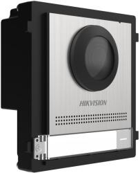 Hikvision Videointerfon modular IP Hikvision DS-KD8003-IME1(B)-S, camera 2MP Fisheye, IR, carcasa inox, protectie IP65, 2 relee control yala, alimentare 12V pt yala inclusa, PoE, configurare Web, buton apel fiz