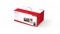 Hikvision Kit videointerfon 2 fire Hikvision DS-KIS704EY/Aluminum, rezolutie HD 2MP, monitor touch 7 inch, post exterior metalic IP65 si IK08, control prin aplicatie, deblocare distanta, instalare Plug & Play, 