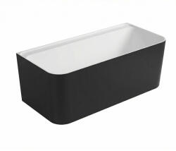 Wellis Arta 170x80 cm falhoz tolható szabadon álló akril kád, matt fekete WK00230 (WK00230)