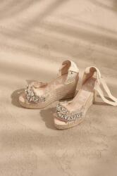 Manebi szandál Capri X Wedges Valenciana - bézs Női 39