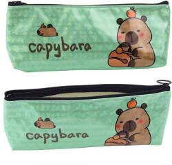 Lean Toys Iskolai Tolltartó Capybara Metálfényű, Csillogó Zöld