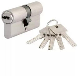 ANBO 30/35mm króm ovális biztonsági cilinderzár betét, hengerzárbetét 2300 5db kulcs+ csavar (1600531)