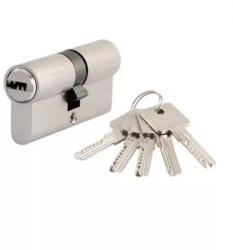 ANBO 30/30mm króm ovális biztonsági cilinderzár betét, hengerzárbetét 2300 5db kulcs+ csavar (1600556)