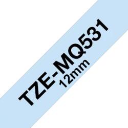 Brother TZE-MQ531, Banda Etichete Laminata, Negru Pe Albastru Pastel, 12MM (TZEMQ531_OEM)