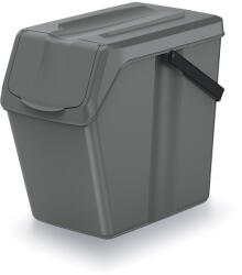Prosperplast Sortibox Solo Szelektív Hulladékgyűjtő Tároló Edény 25l Kőszürke, 4db-os csomag (PPP-ISWB25-405U-CS-4)