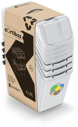 Prosperplast Sortibox 4x25l Szelektív Hulladékgyűjtő Rendszer Szett Kőszürke (PPP-ISWB25S4-427C-CS-1)