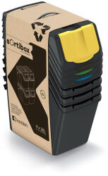 Prosperplast Sortibox 4x25l Szelektív Hulladékgyűjtő Rendszer Szett Fekete (PPP-ISWB25S4-S411-CS-1)