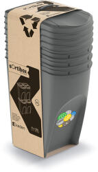 Prosperplast Sortibox 4 Darabos Szelektív Hulladékgyűjtő Rendszer Szett 4x35l Kőszürke (PPP-IKWB35S4-405U-CS-1)