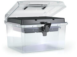 Prosperplast NUF Átlátszó Tárolódoboz Szett Fekete Fedéllel, 18db-os csomag (PPP-NUFS23HT-S411-CS-18)