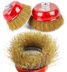  Drótkorong sarokcsiszolóhoz sárgaréz 75mm / M14 (75/1)