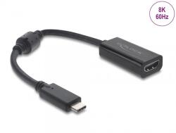 Delock Adaptor USB Type C la HDMI (DP Alt Mode) T-M 8K60Hz/4K144Hz cu HDR/HDCP Negru, Delock 61085 (61085)