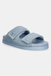 Patrizia Pepe papucs velúrból - kék Női 39