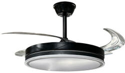 OPTONICA LED mennyezeti lámpa és ventilátor 36W 2880lm CCT fekete IP20 19102