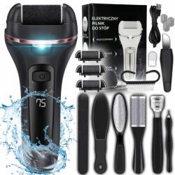 Verk Group Elektromos Reszelő Sarokmaró Usb Reszelő Készlet XXL Habszivacs Reszelő (24635)