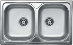 Evido 442163 - EVIDO Typon 8 Compact rozsdamentes mosogató, kétmedencés, natúr 800X500 (442163)
