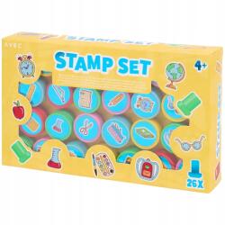 Avec Bélyegzők Nyomdák Díszítéshez Különböző motívumokkal Gyerekeknek 26 db Tanulás (2582357CS)