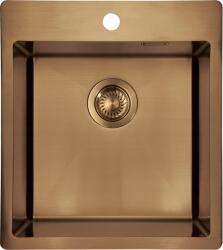 Deante Olfato Precious acél mosogató, szálcsiszolt bronz, 1 kamrás 450x505x (ZPO C10A)