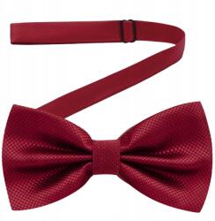 EdiBazzar Férfi csokornyakkendő állítható csokornyakkendő elegáns klasszikus divatos bordó minta (Bordowa Muszka męska regulowana mucha)