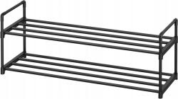 SONGMICS Kétszintes Fém Cipőtartó Állvány 8 10 Pár LSA12BK (0028943681322)