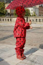 Konges Sløjd gyerek esőálló felső és alsó CINELLE RAIN SET - piros 92