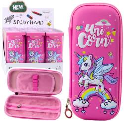 Lean Rózsaszín Unikornis Merevített Iskolai Tolltartó 22, 5×10 cm - 21960 (21960) (21960)