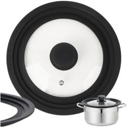 Ruhhy 3 az 1-ben szilikon-üveg fedő edényekhez és serpenyőkhöz 18/20/22cm