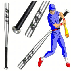 Malatec Baseballütő alumínium 25" 64 cm erős edző ezüst színű