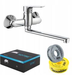 SOTBE Konyhai csaptelep fali mosogató csaptelep 30 cm forgatható kifolyócső króm Sotbe (NEA-SKW-30-60253333)