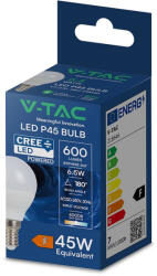 V-TAC CREE SMD 6.5W E14 természetes fehér P45 LED égő - SKU 218646 (218646)
