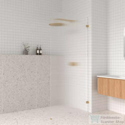 AREZZO design CLEAR 90x200 cm-es zuhanyfal bordázott biztonsági üvegből, rögzítő profil nélkül, BALOS AR-AS290200 (AR-AS290200)