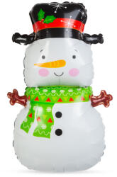 Family Collection Karácsonyi lufi - alumínium fólia - hóember - 81 x 49 cm (58241B) - muszakiwebbolt