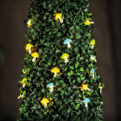 Garden of Eden Szolár LED fényfüzér - gomba - 2, 4 m - 25 LED - melegfehér (58220C) - muszakiwebbolt