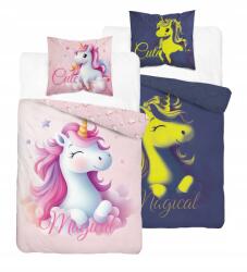 Detexpol Sötétben Világító Gyerek Ágyneműhuzat 140x200 Unikornis Póni 19 (5732A 140)