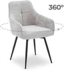 Mebel Elite LARISA forgó étkezőszék szürke (ME-LARISA-P-CZ-TB-K)