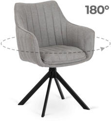  MUMBAI forgó étkezőszék szürke (ME-MUMBAI-JP-T-K)