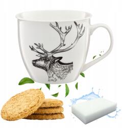 Ambition Kávéscsésze Kakaó Nagy Jávorszarvas Állatok Porcelán 550 ML Ajándék (633245)