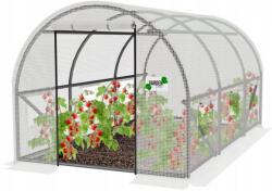 GardenLine Kerti Alagút Fólia Üvegház 4m x 2, 5m x 2m Fehér 10m2 3 Szegmensek (5590)