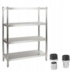 expondo Rozsdamentes acél vendéglátóipari könyvespolc 120x48, 5x155cm (RCER-120)