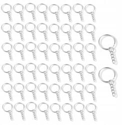 Mixform Kerék zár lánccal, kulcstartókhoz és kulcsokhoz, vas, 24x2mm, 50 db (13WB21057)