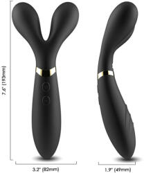 Armony Y-WAND - dupla fejű masszírozó és vibrátor, fekete (ESD-237982A11X)