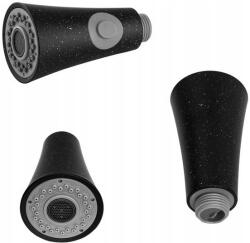 Granitan Akkumulátoros Fülhallgató Kihúzható Kifolyócsővel, Fekete, Pöttyös Gránit (SŁUCHAWKA)