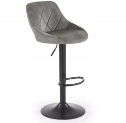 Halmar Hoker H101, Bárszék, Hamuszürke Bársony, Állítható magasságú, Forgó (V-CH-H/101-POPIELATY)